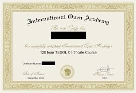 tesol certificate