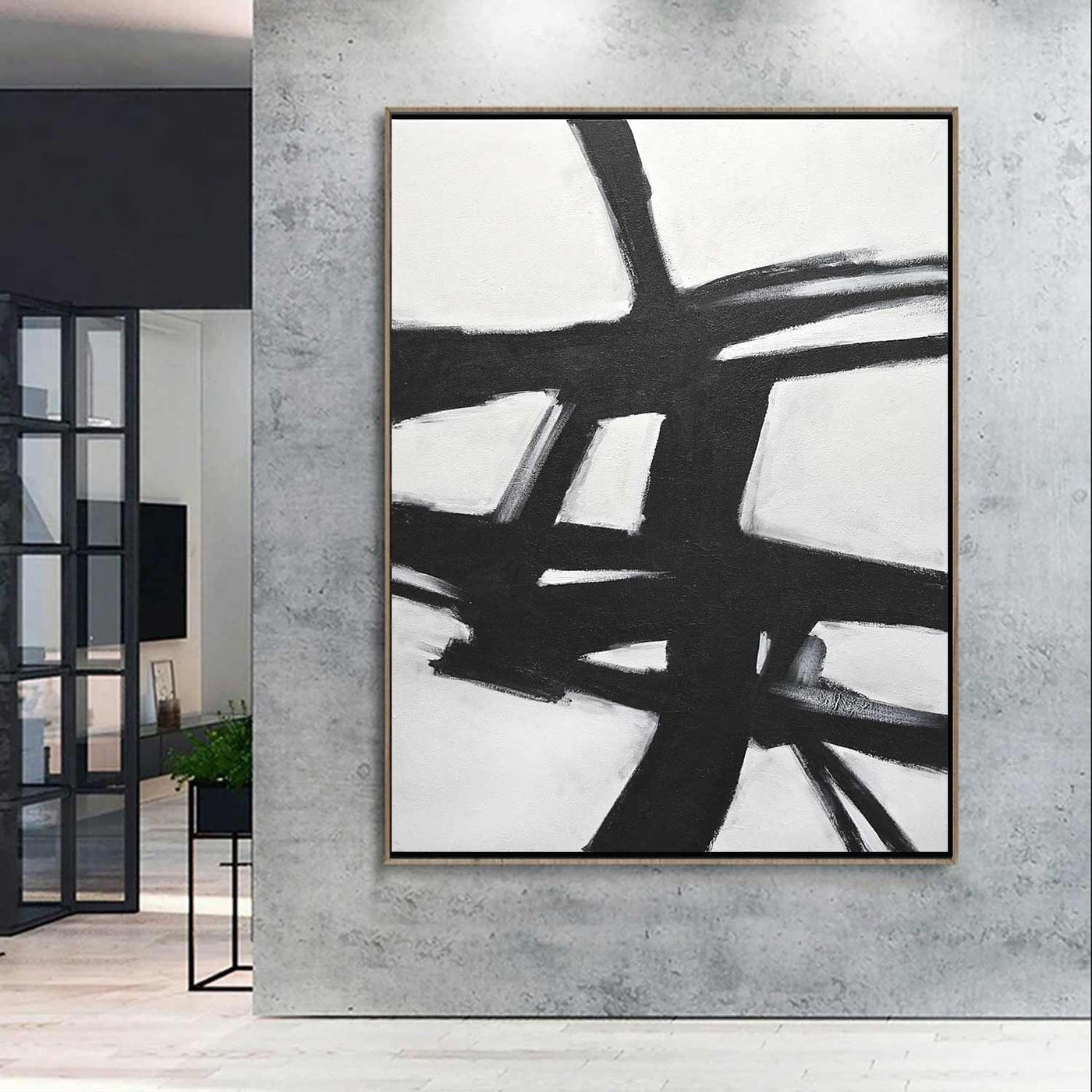 black and white abstract art